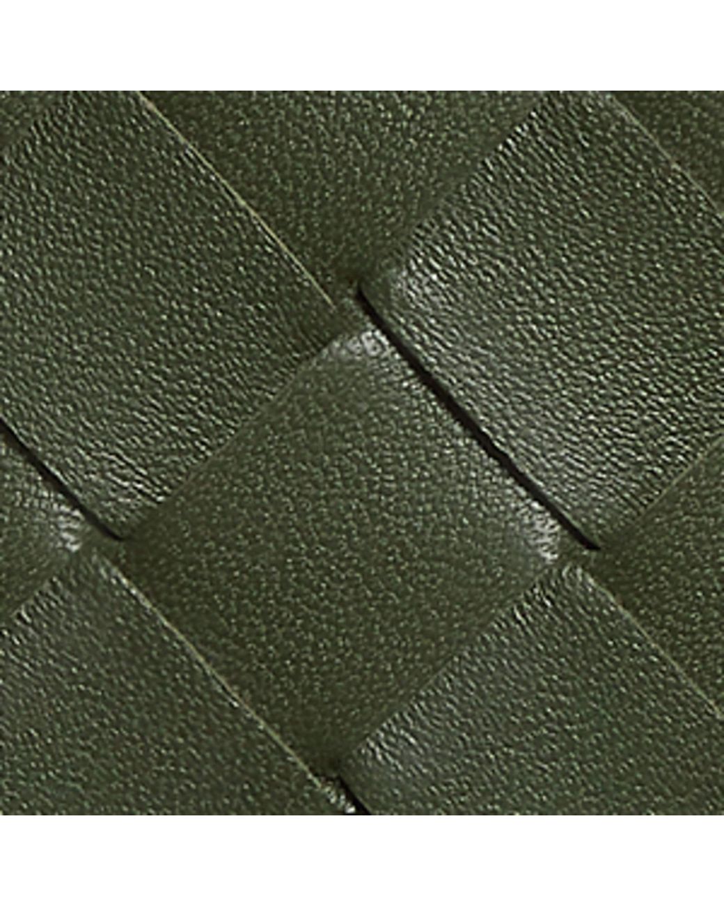 Bottega Veneta Green Leather Intrecciato Zipped Card Holder