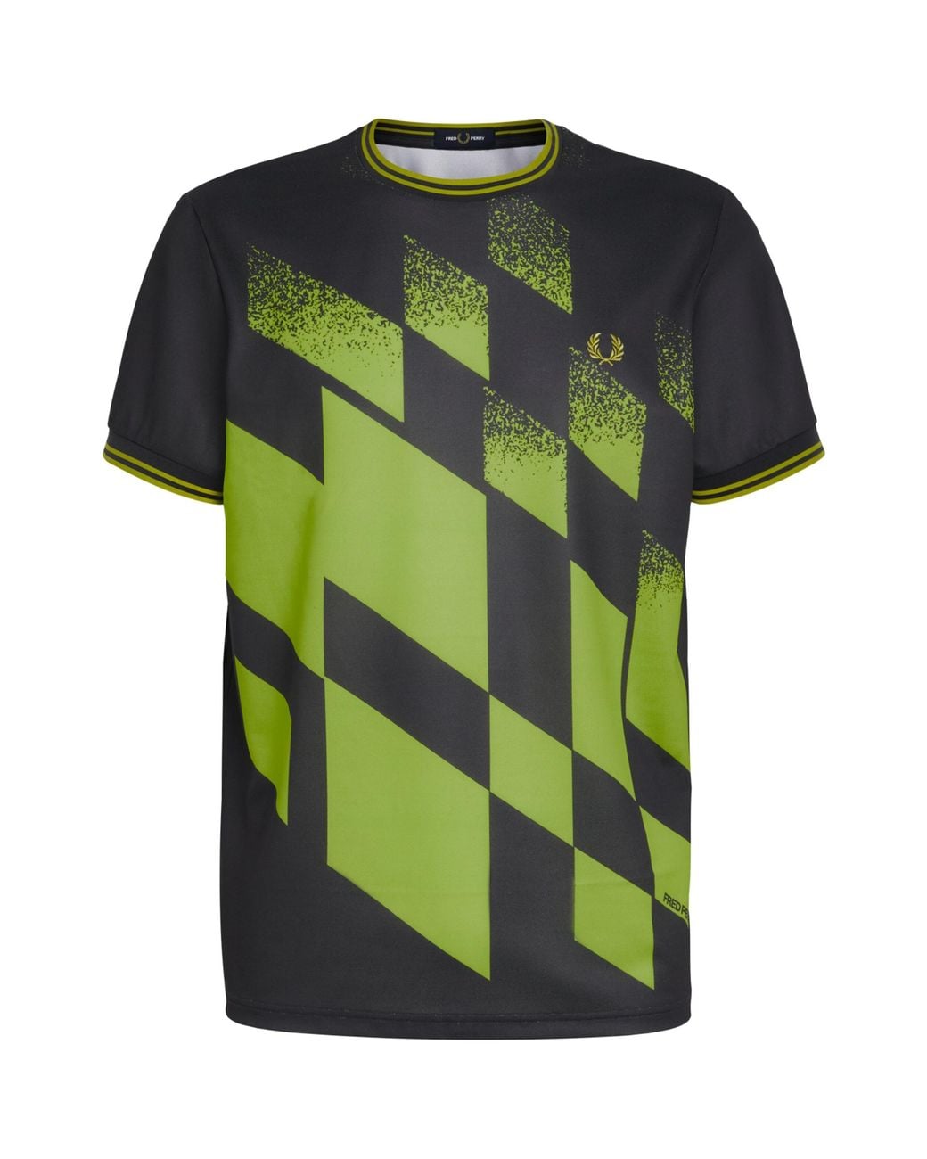 Fred Perry Green Tennis Print Anchor T-Shirt for men