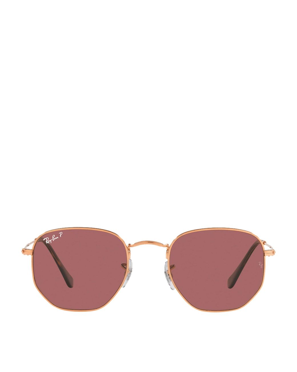 Ray-Ban Pink Rb3548N Hexagonal Flat Lenses Irregular Sunglasses