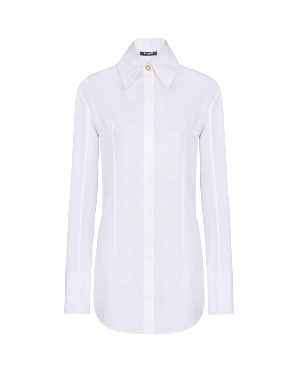 Balmain White Cotton Poplin Shirt