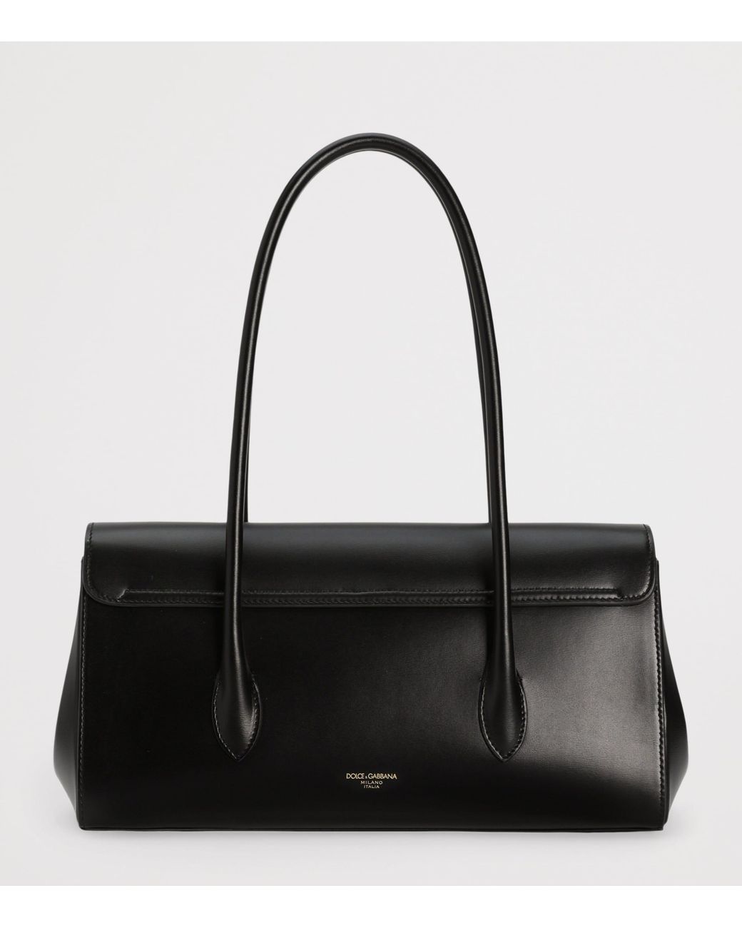 Dolce & Gabbana Black Palmellato Calfskin Marlene Shoulder Bag