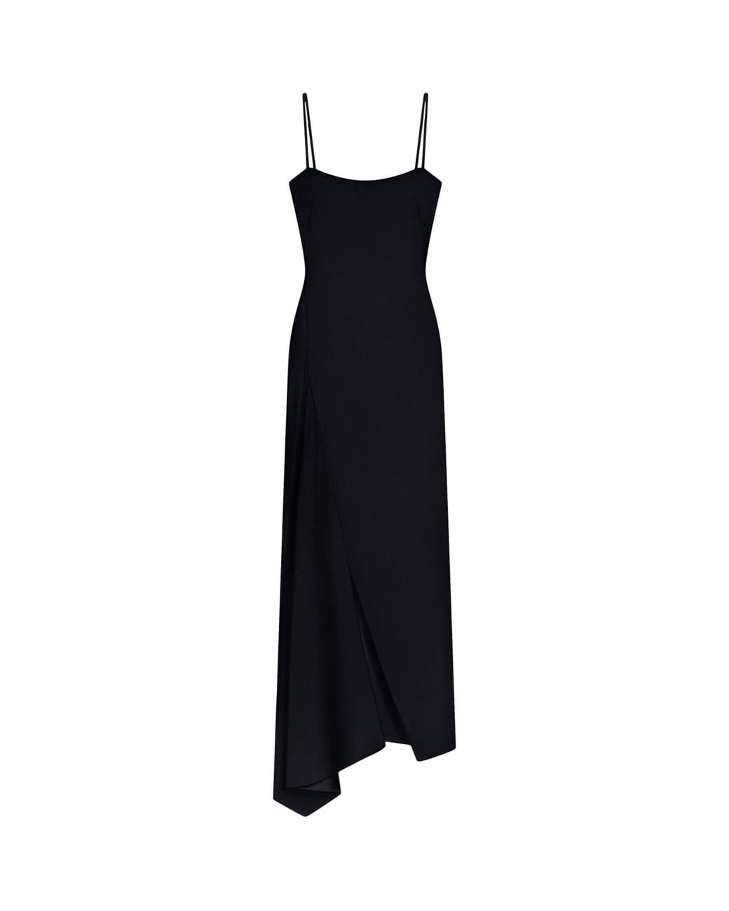 Givenchy Black Square-Neck Maxi Dress