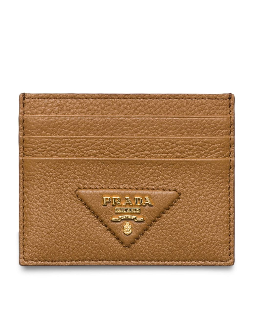Prada Brown Leather Card Holder