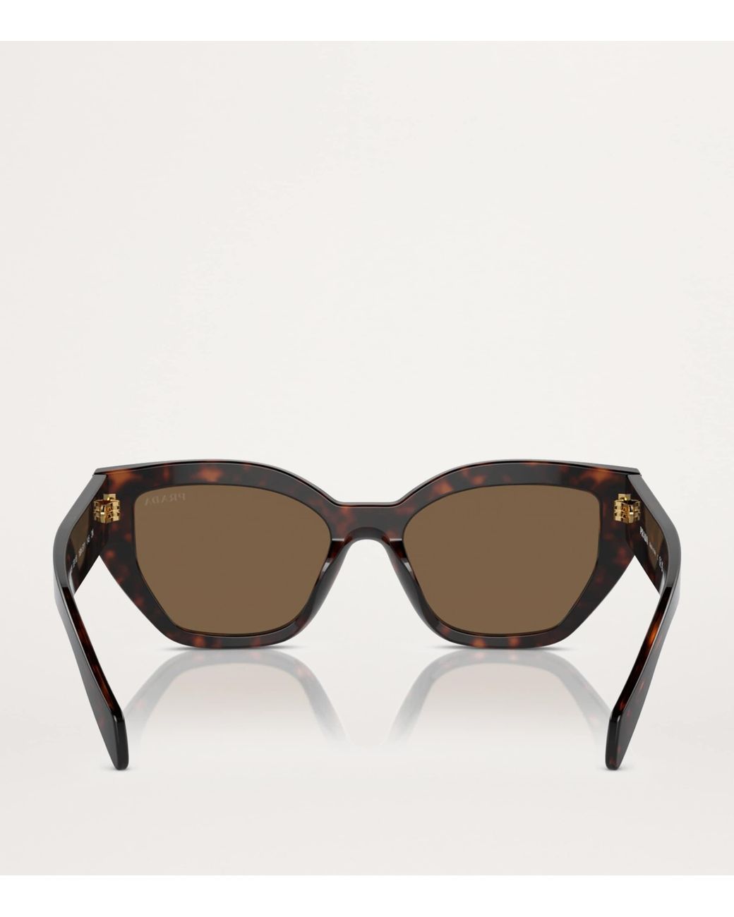 Prada Brown Tortoiseshell Geometric Sunglasses