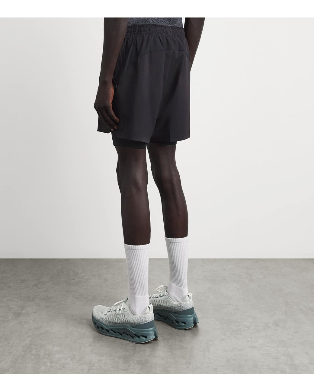 On Shoes Gray 2-In-1 Train Shorts for men