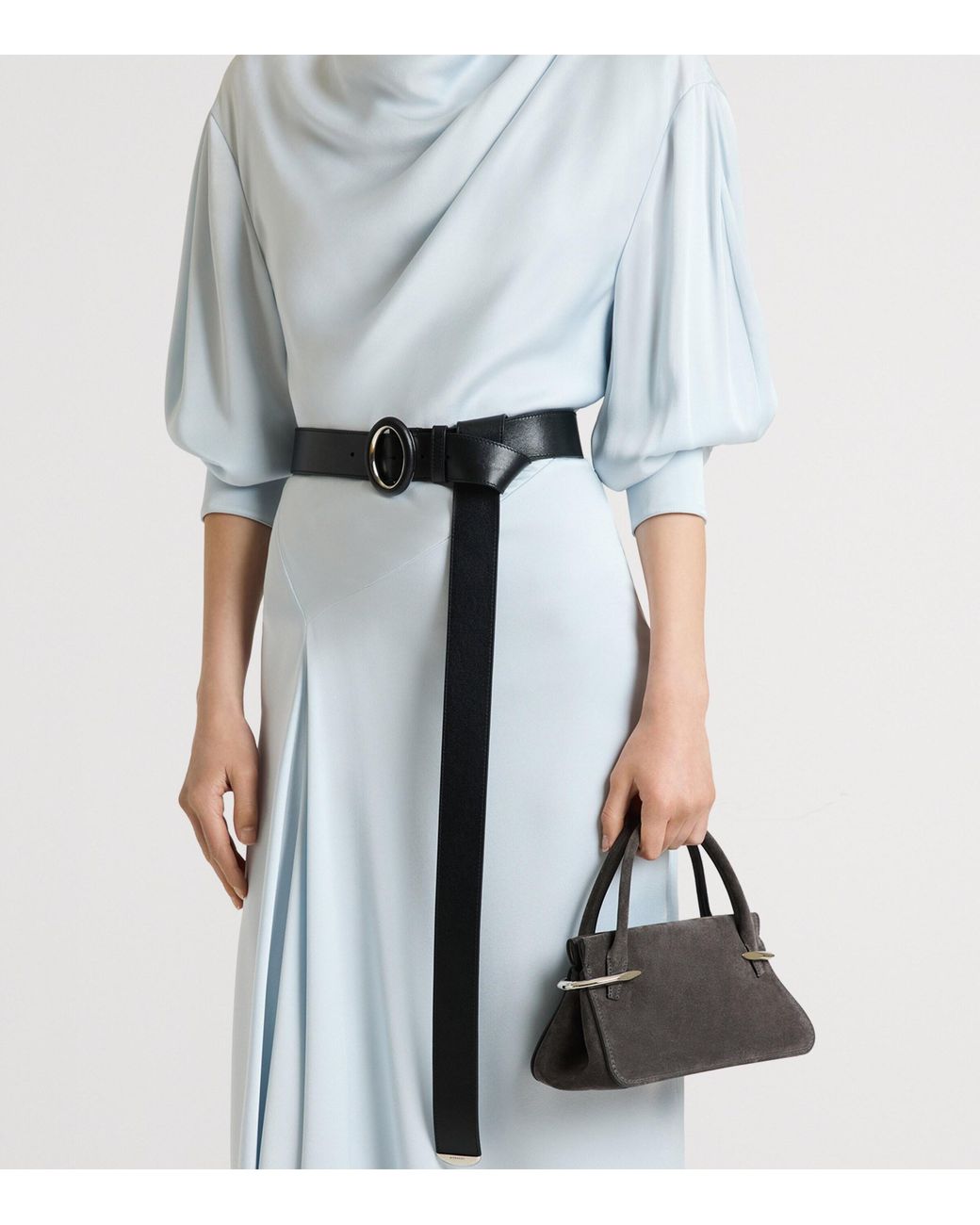 Givenchy Metallic Mini Suede Pinch Top-Handle Bag