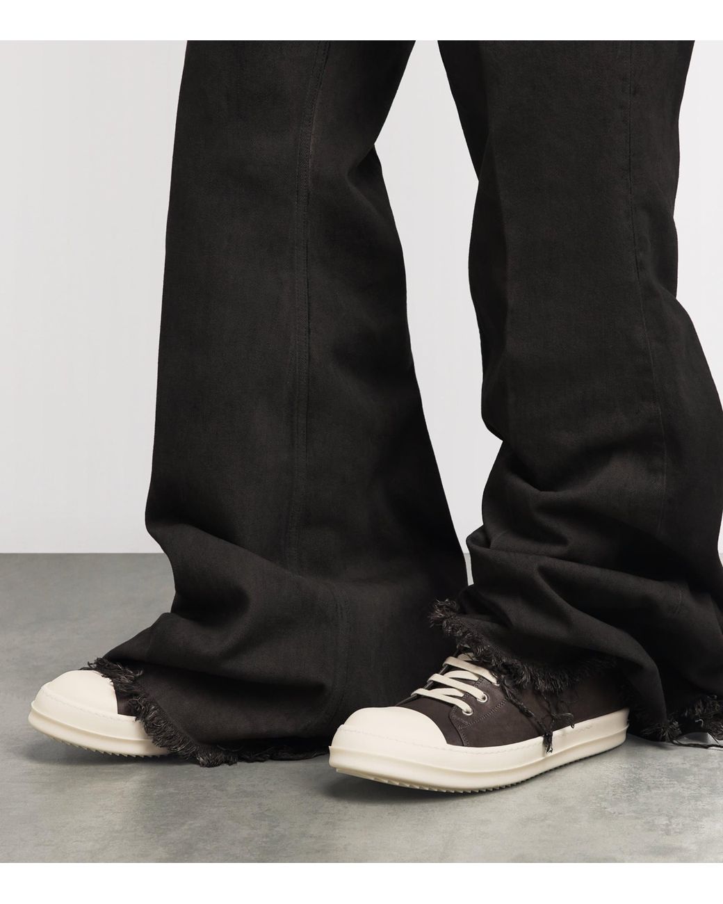 Rick Owens Brown Leather Classic Low-Top Sneakers for men