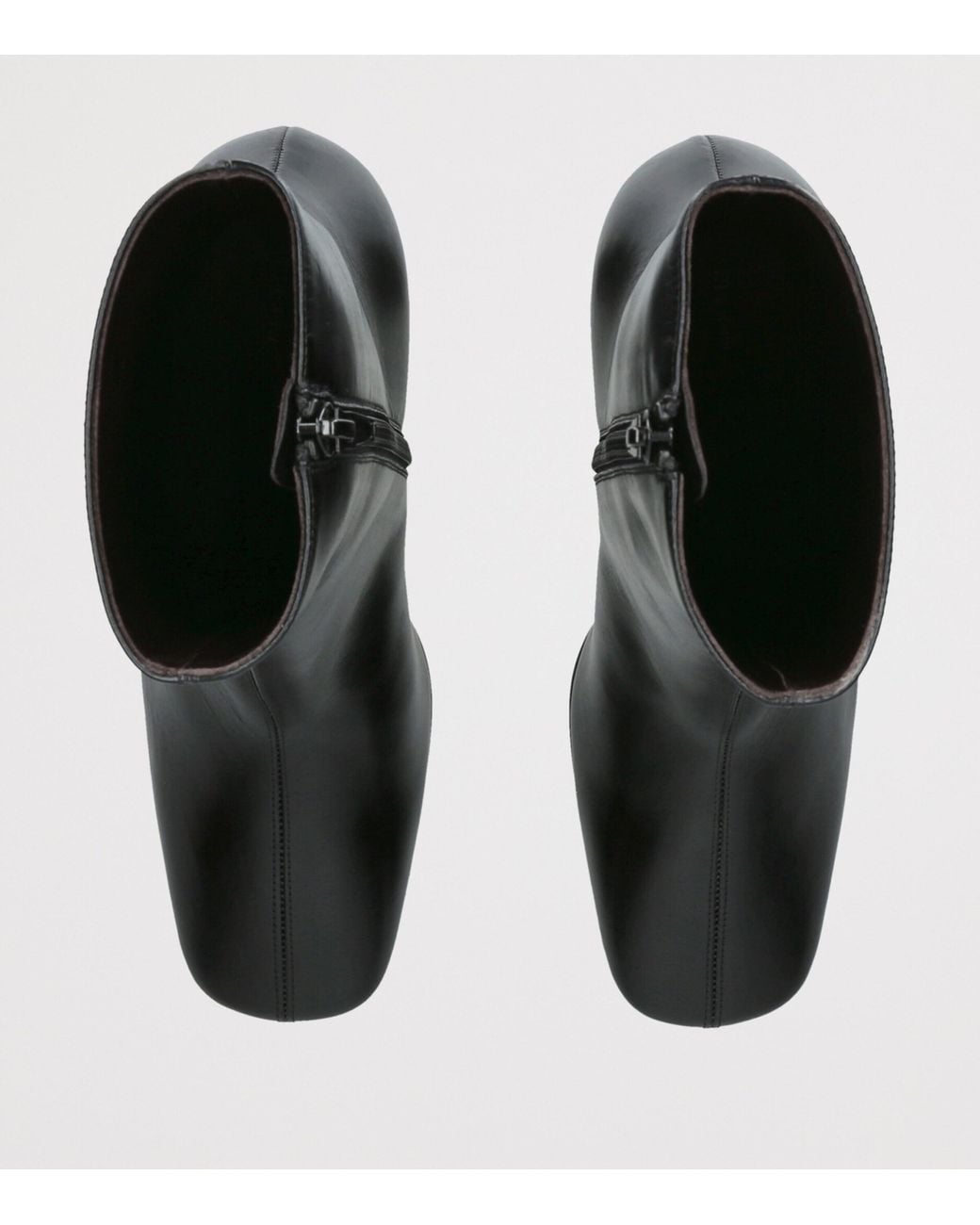 The Row Black Cindy Leather Ankle Boots 85