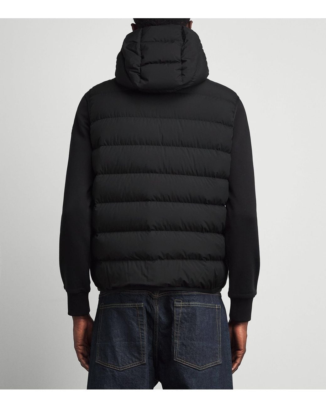 Moncler Black Down Hooded Arinella Gilet for men