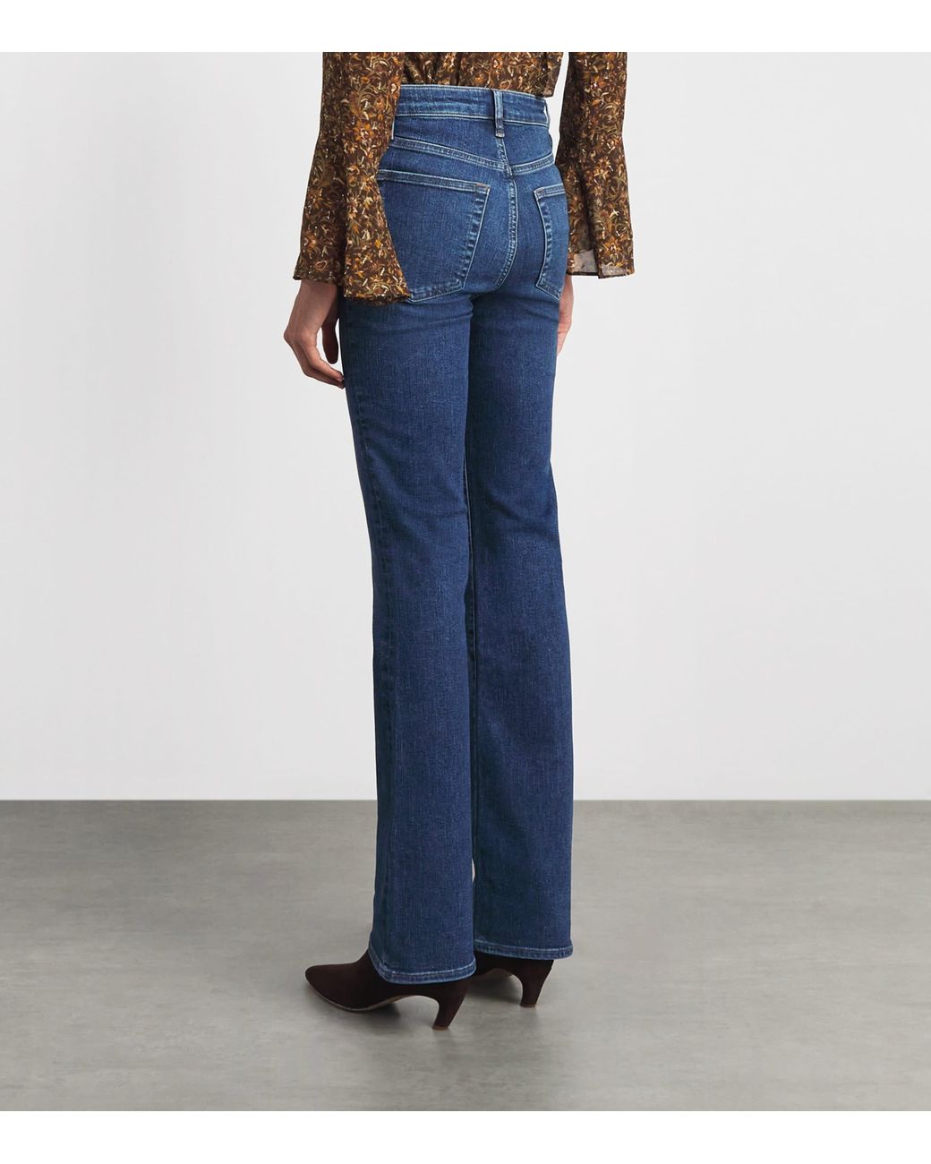 FRAME Blue The Reboot High-Rise Bootcut Jeans