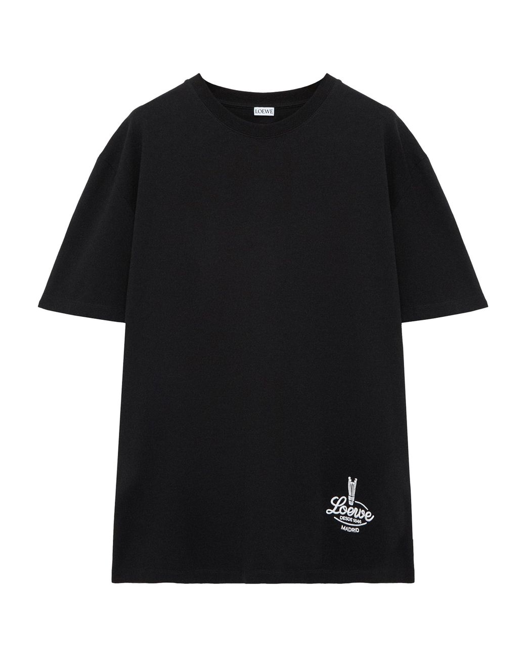 Loewe Black Cotton Relaxed Logo T-Shirt for men