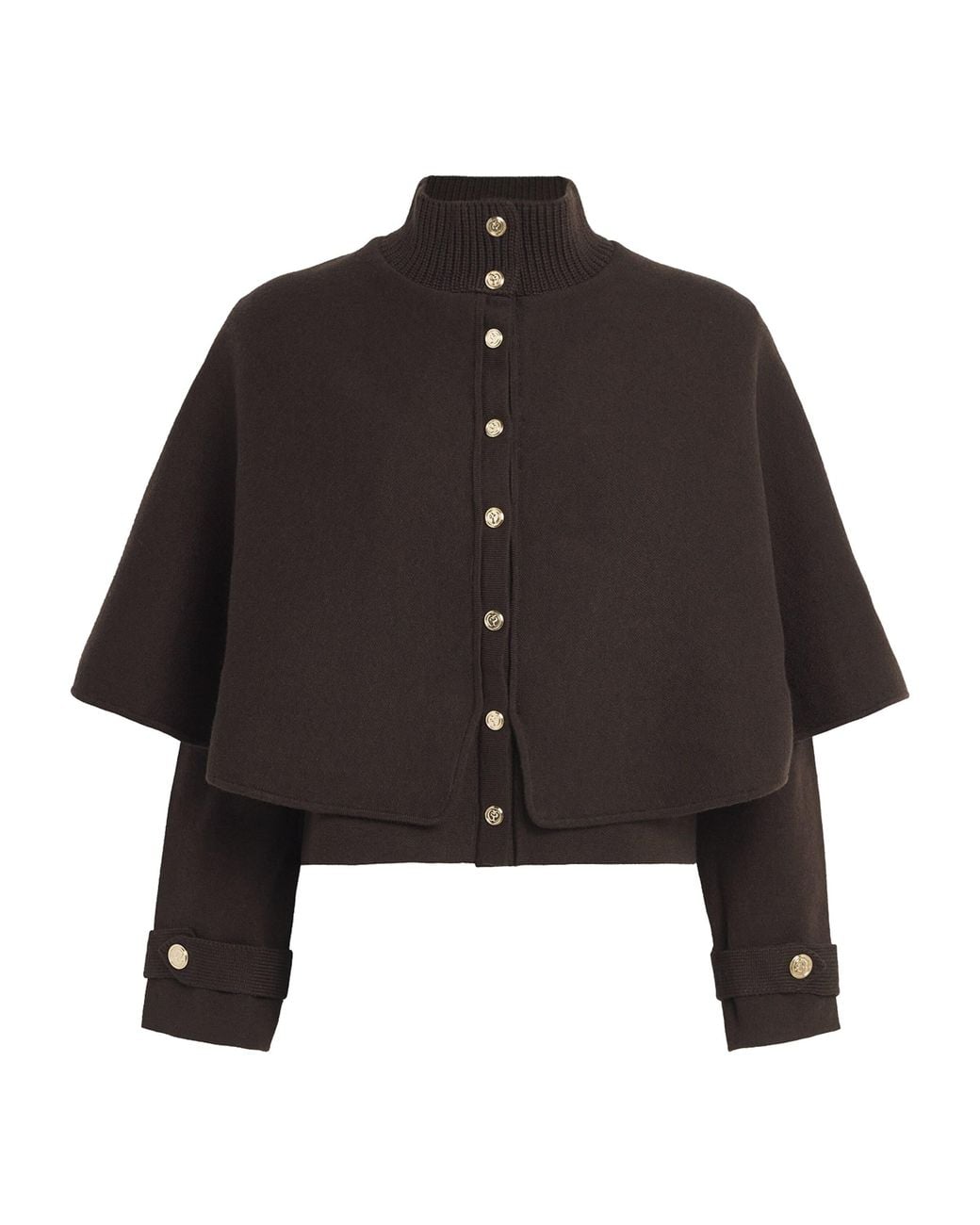 Maje Black Cape-Effect Cardigan