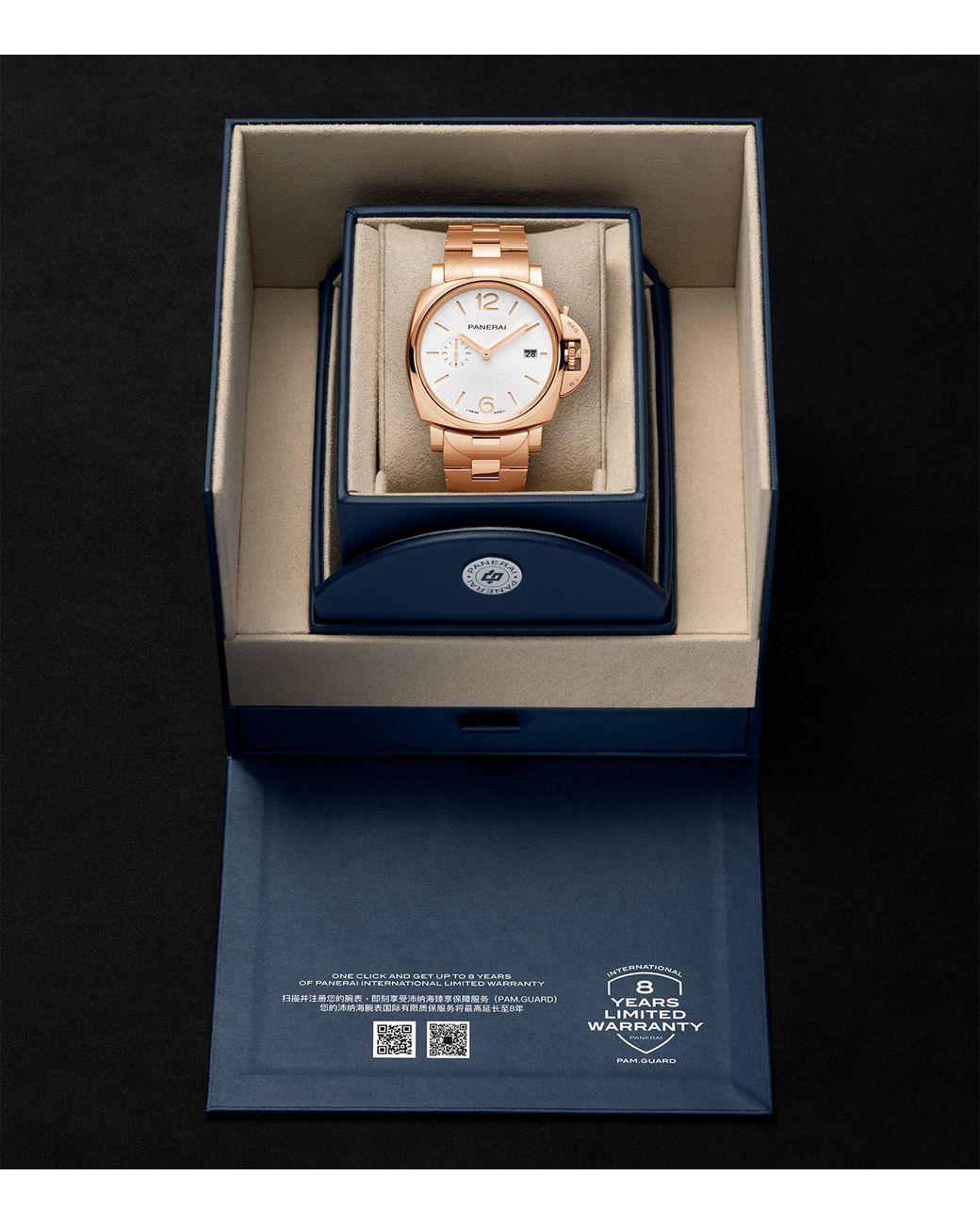 Panerai Metallic Rose Luminor Due Tuttooro Watch for men