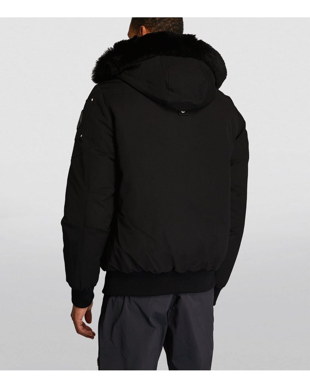 Moose Knuckles Black Down-Filled Bomber Jacket for men