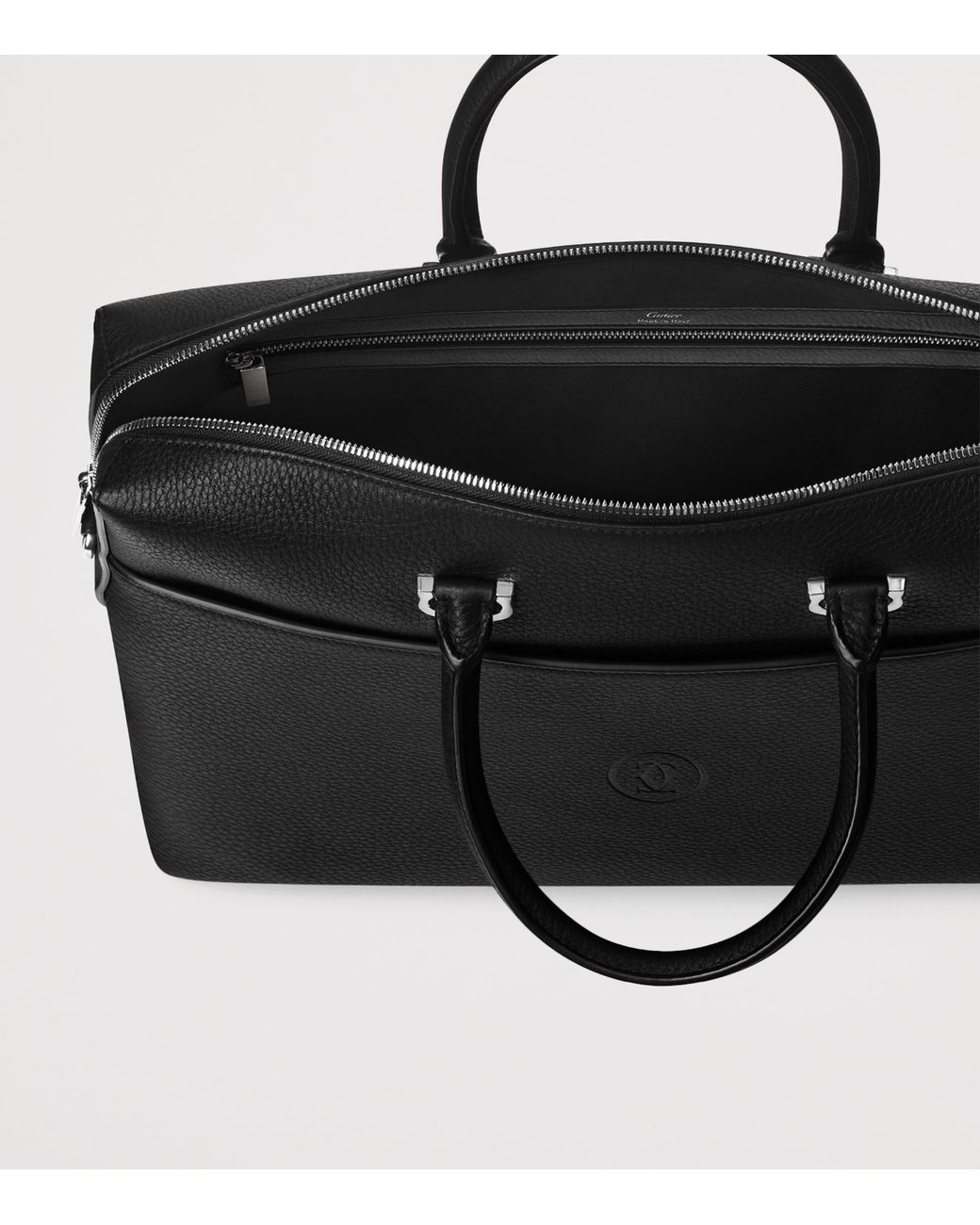 Cartier Black Calfskin Must De Briefcase for men