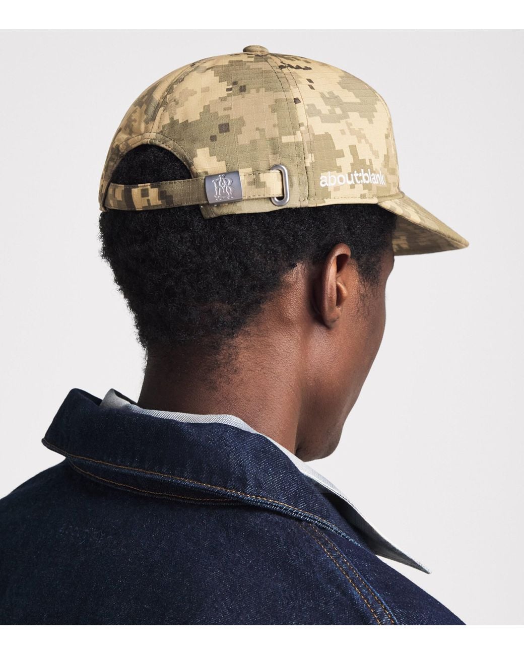 About Blank Metallic Pixelated Camouflage Monogram Cap for men