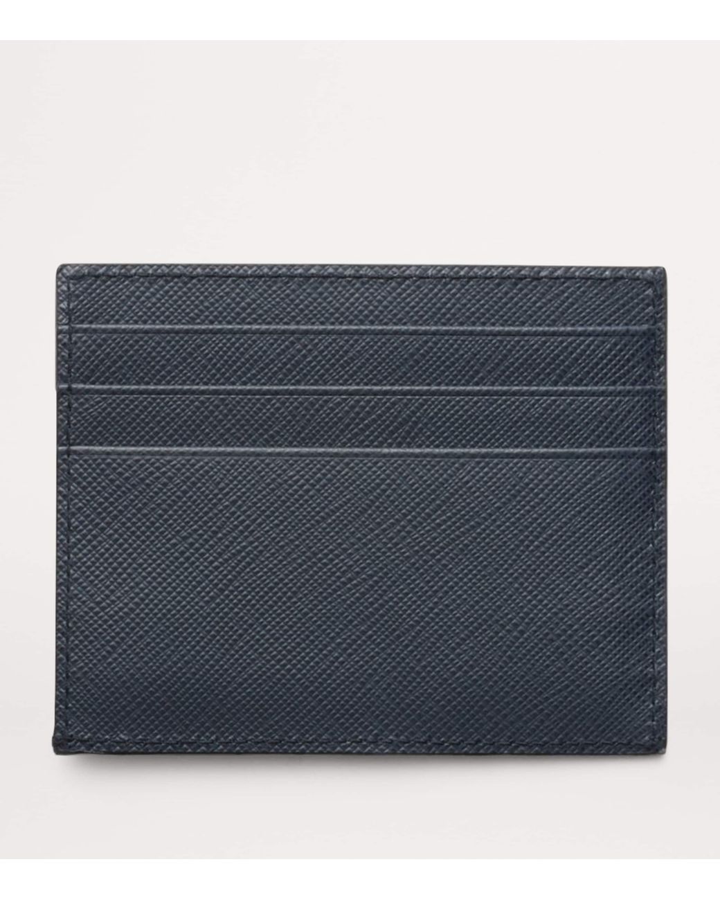 Prada Blue Saffiano Leather Card Holder for men