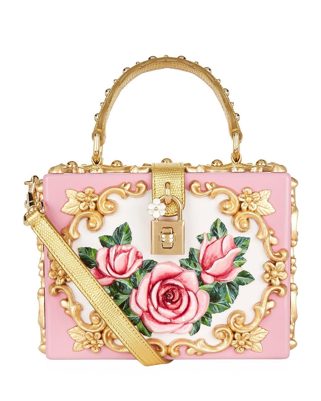 Womens Top-handle bags Dolce & Gabbana Top-handle bags Dolce & Gabbana Leather 3.5 Top Handle Bag in Pink Save 7% 