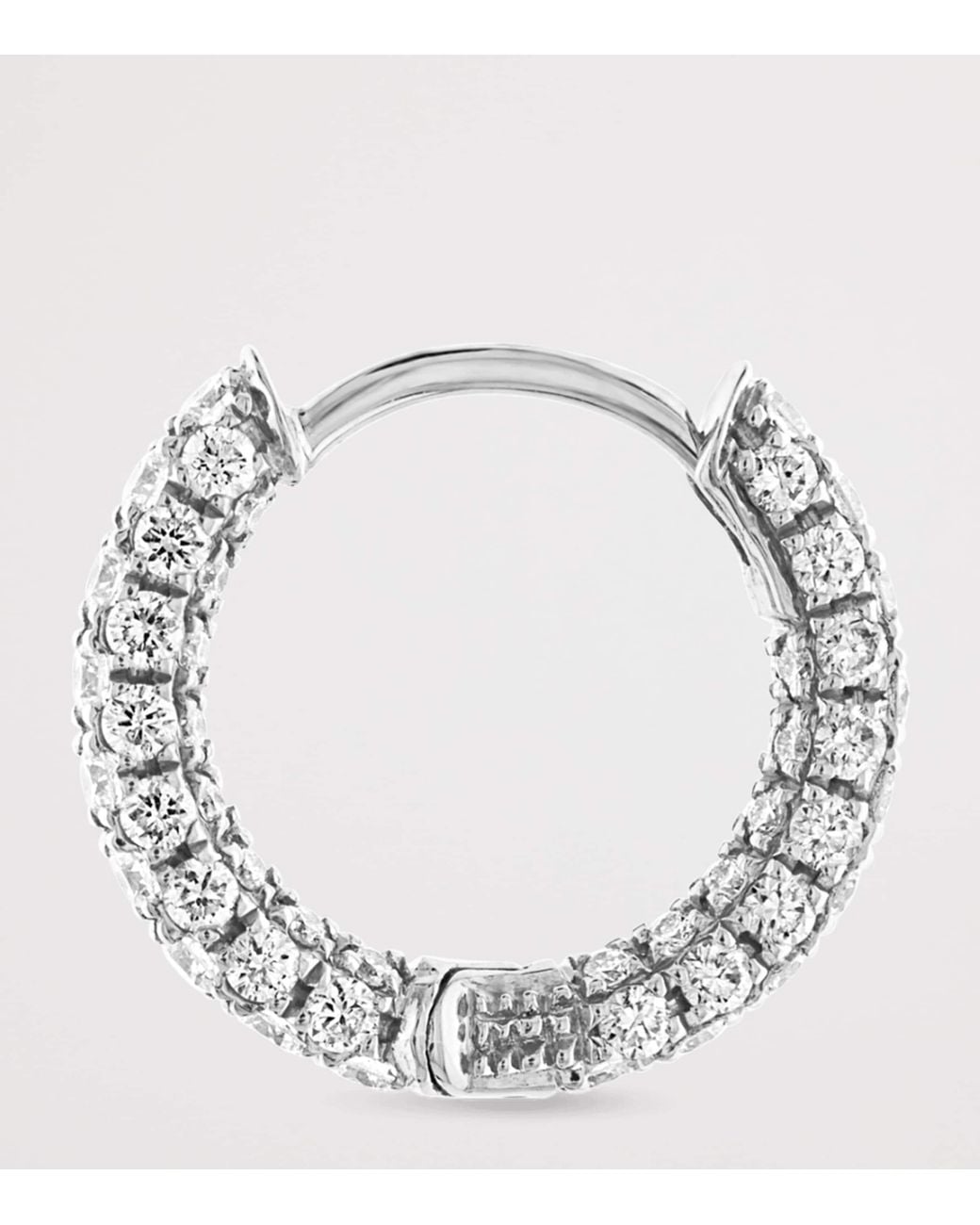 Maria Tash White Diamond Five Row Pavé Single Hoop Earring