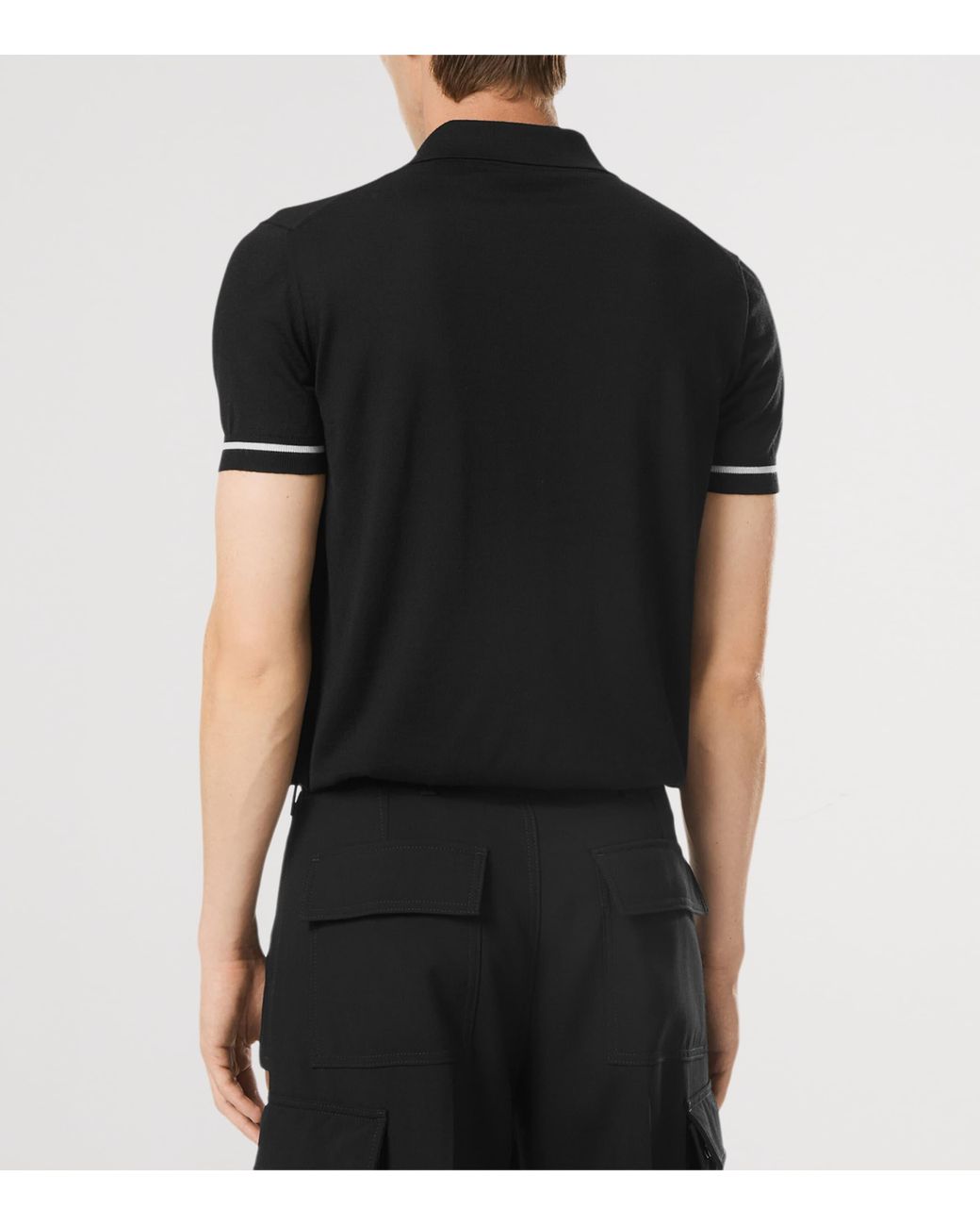 Tom Ford Black Cashmere-Silk Polo Shirt for men