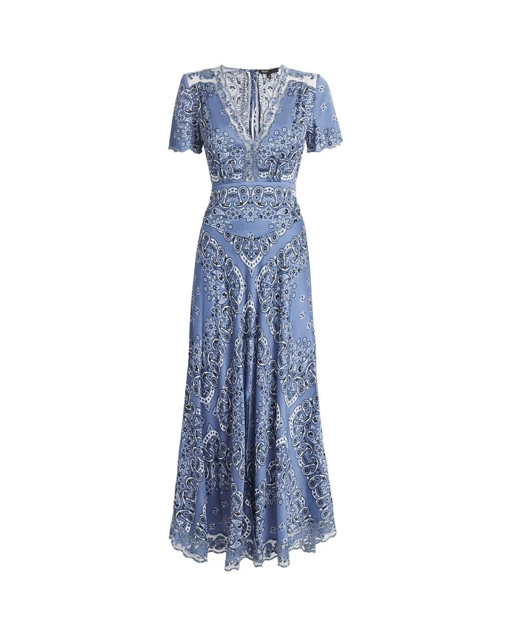 sachin and babi light blue dress Embroidered Ruffled Maxi Dress by Maje main image 1