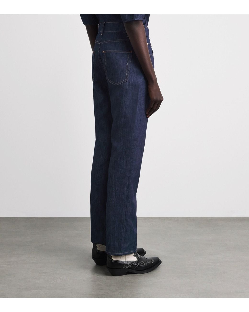Gabriela Hearst Blue Elara High-Rise Bootcut Jeans