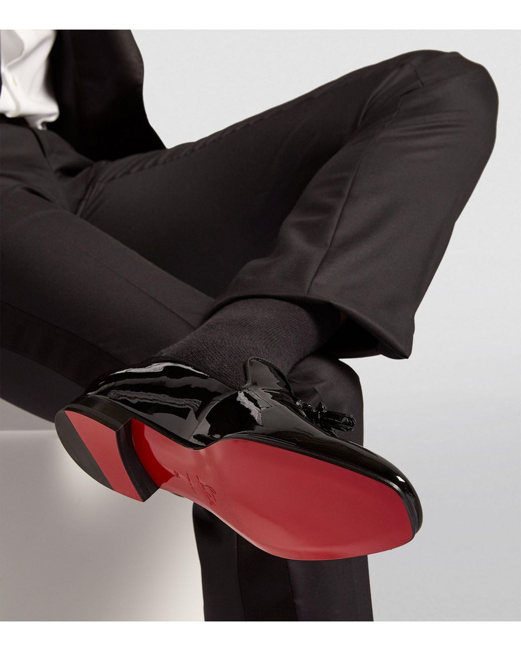 Christian Louboutin Dandelion Tassel Patent Loafers in Black for