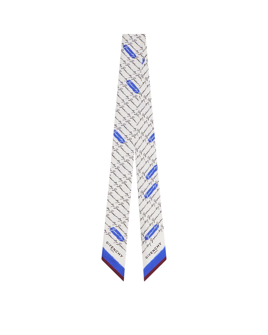 Givenchy Blue Silk Twill Signature Scarf