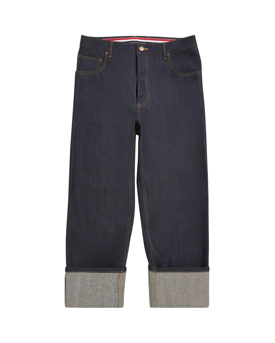 Thom Browne Blue Selvedge Denim Straight Jeans for men