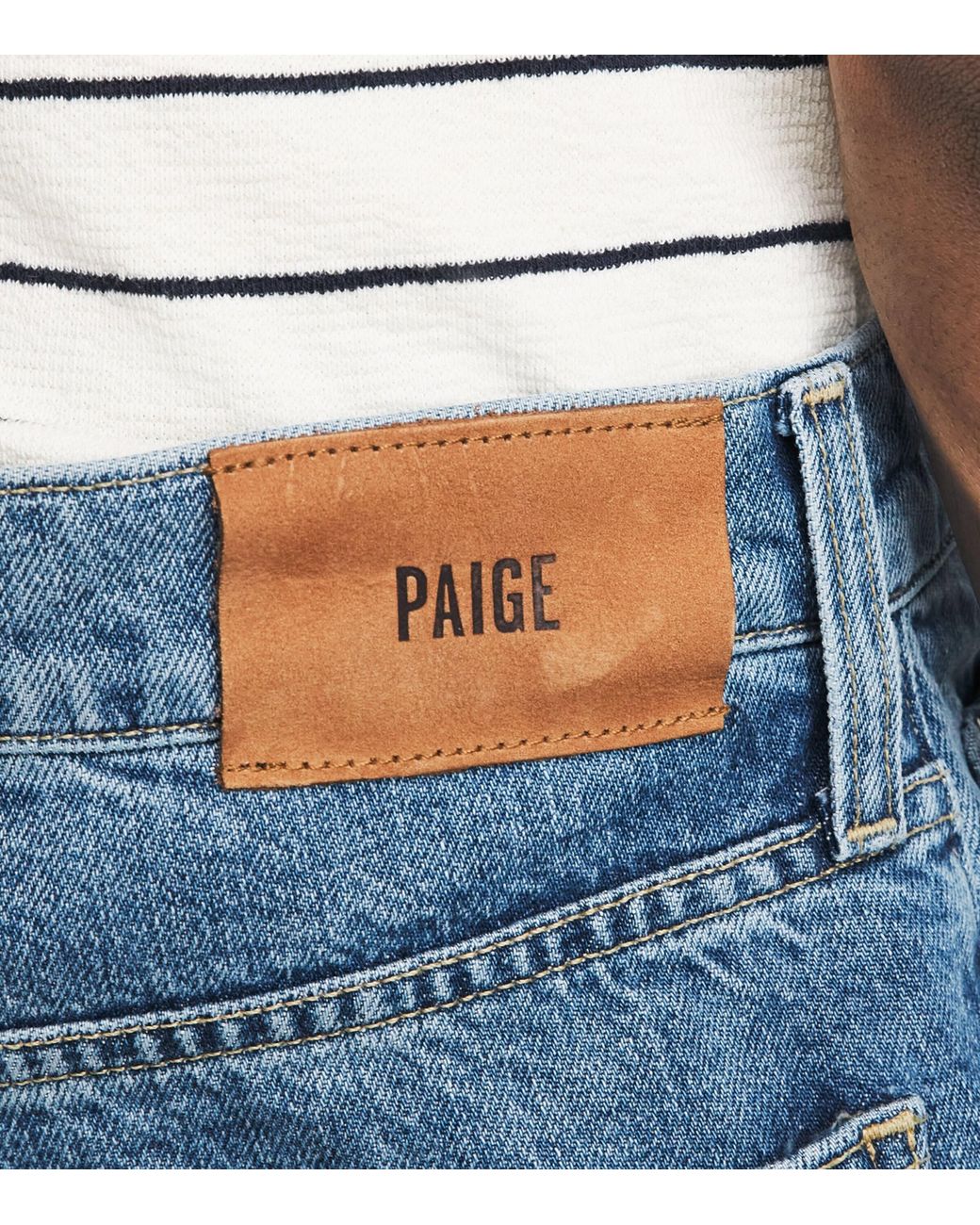 PAIGE Blue Doheny Relaxed Straight Jeans for men