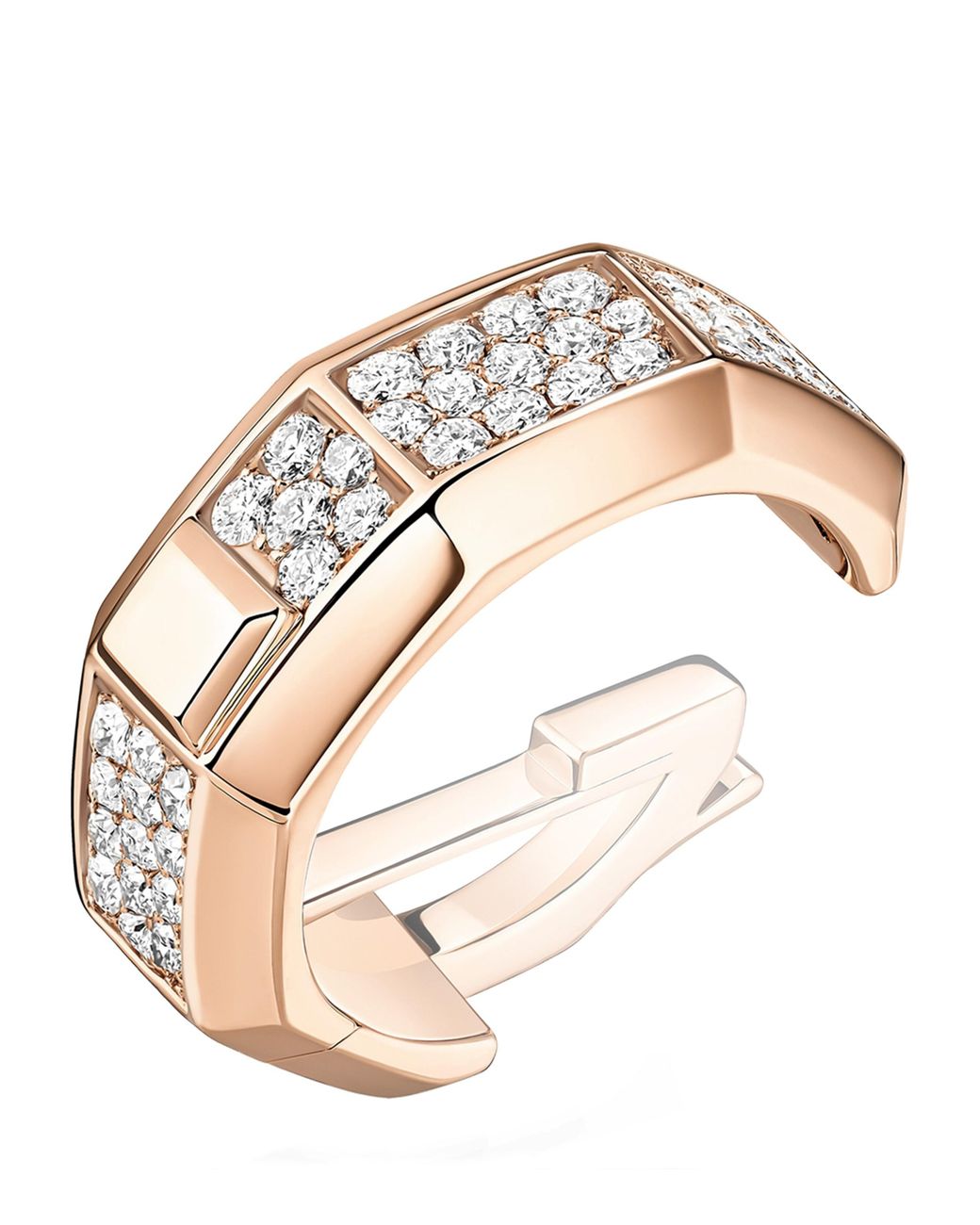 Messika Pink Moderniste And Diamond Ear Cuff
