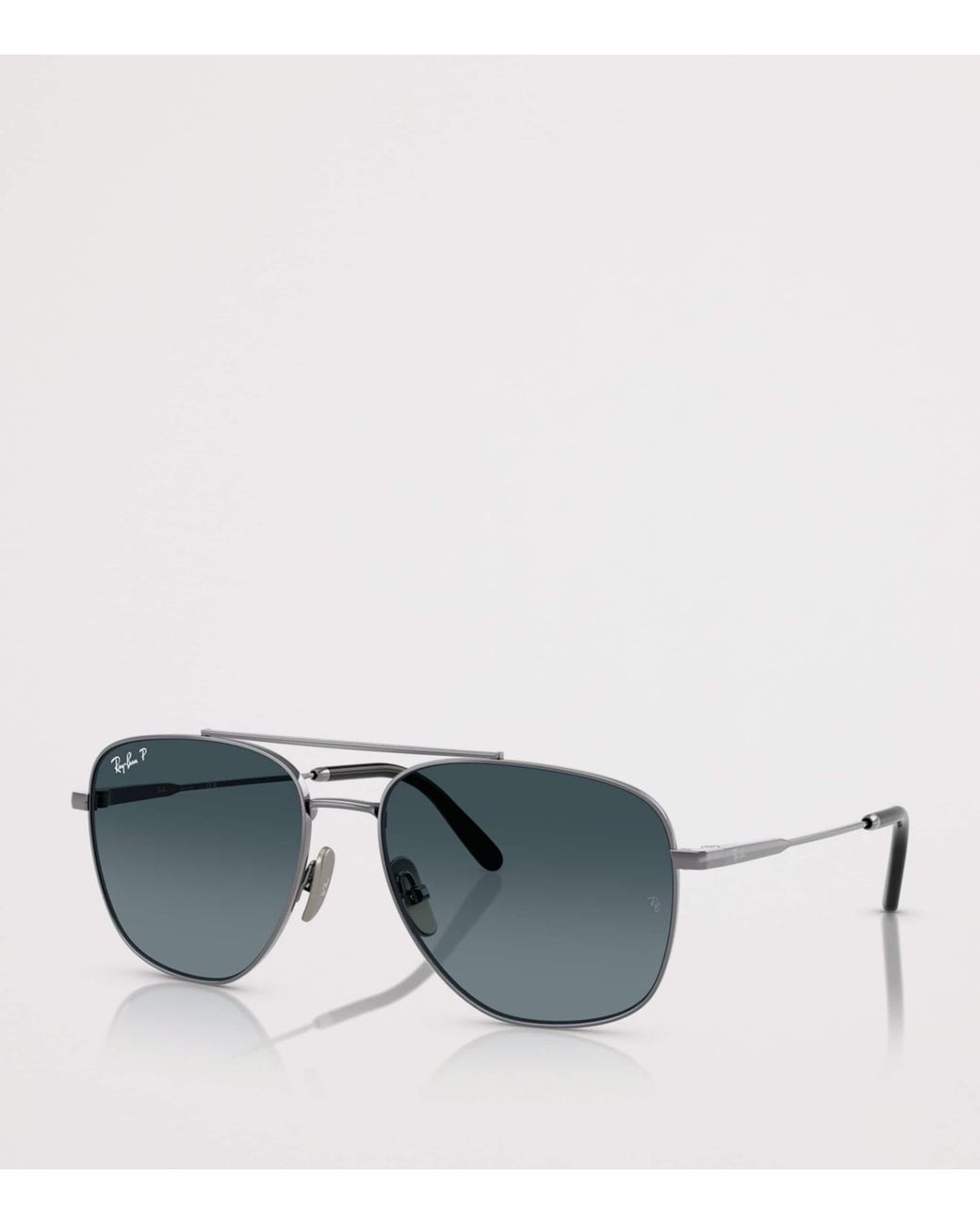 Ray-Ban Gray Titanium William Square Sunglasses