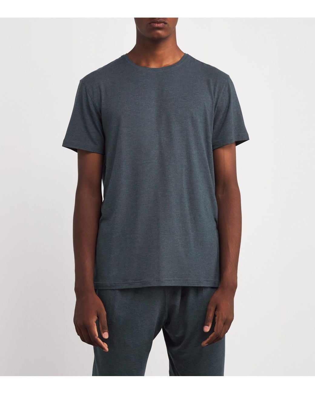 Derek Rose Blue Micro Modal T-Shirt for men
