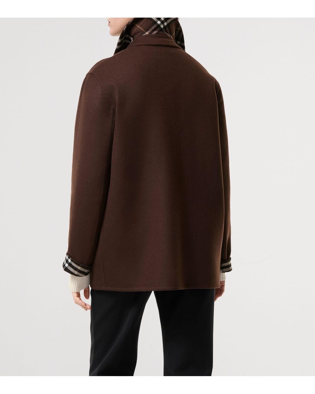 Burberry Brown Wool Shirt Jacket
