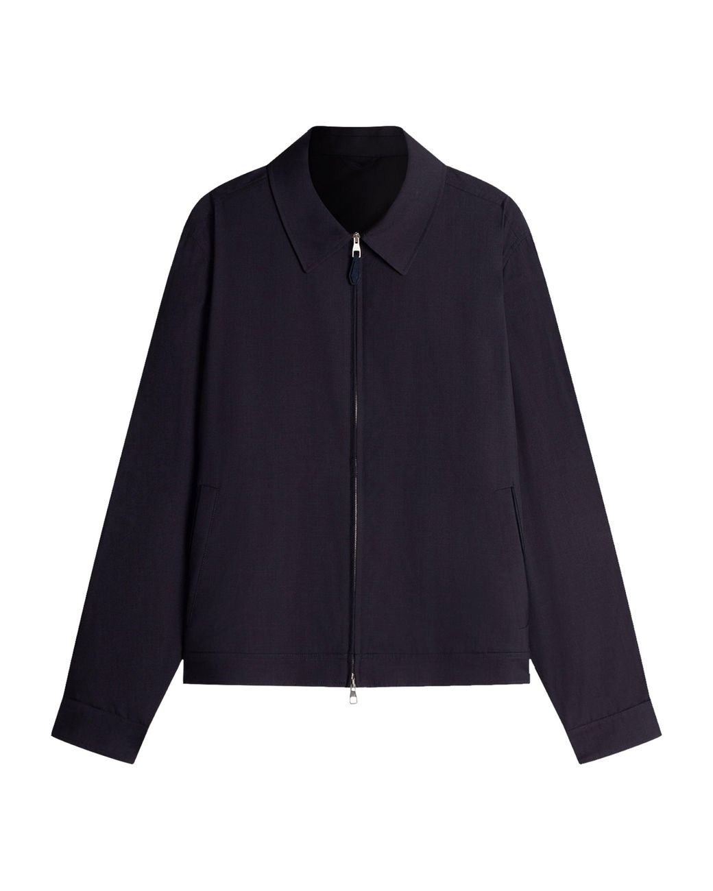 Dunhill Blue Wool-Silk Shirt Jacket for men