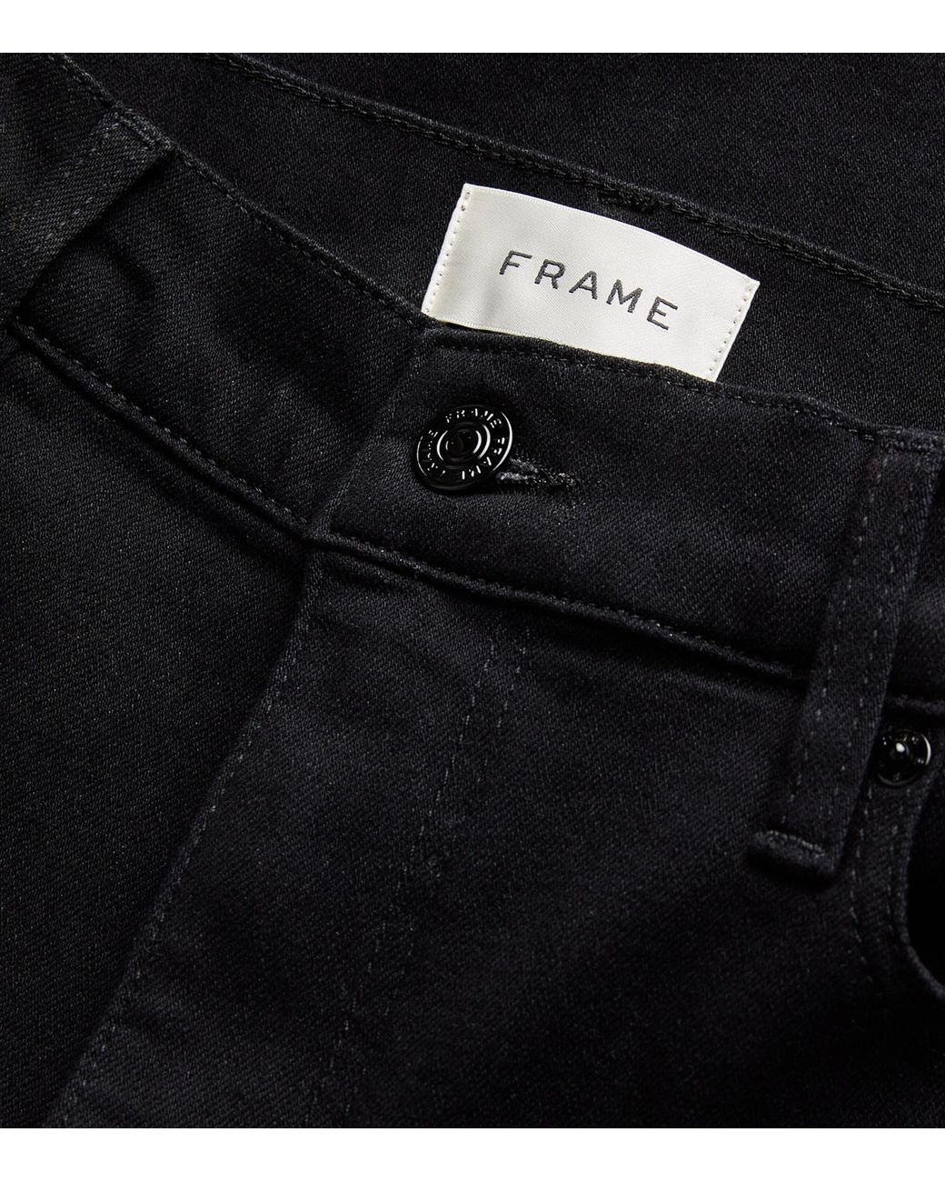 FRAME Black Le Slim Palazzo Wide-Leg Jeans