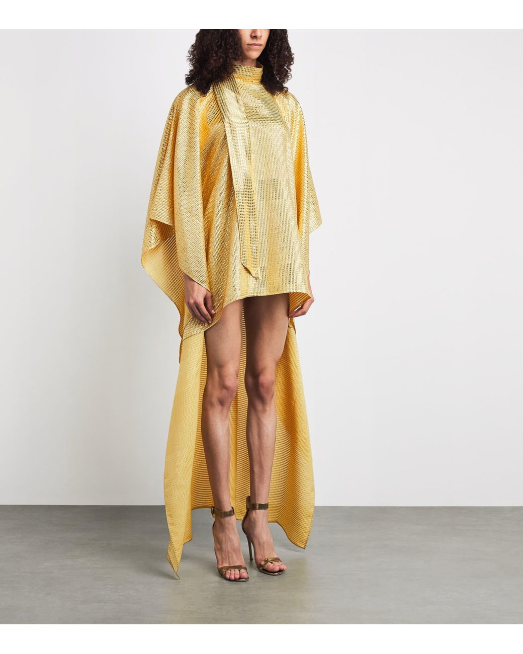 Taller Marmo Metallic Silk-Blend Denver Sunrise Kaftan Dress