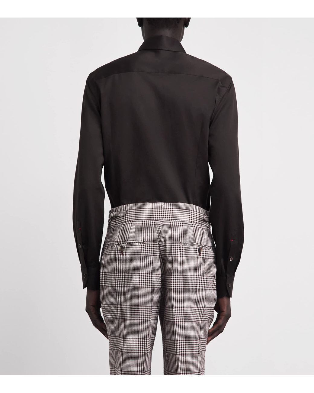 Isaia Black Cotton Jersey Shirt for men