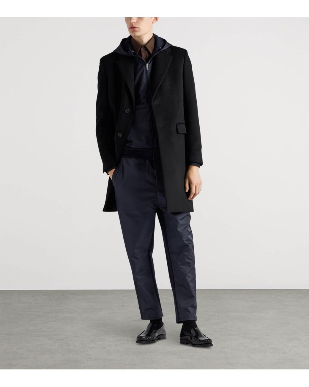 Prada Blue Cotton-Re-Nylon Straight Trousers for men