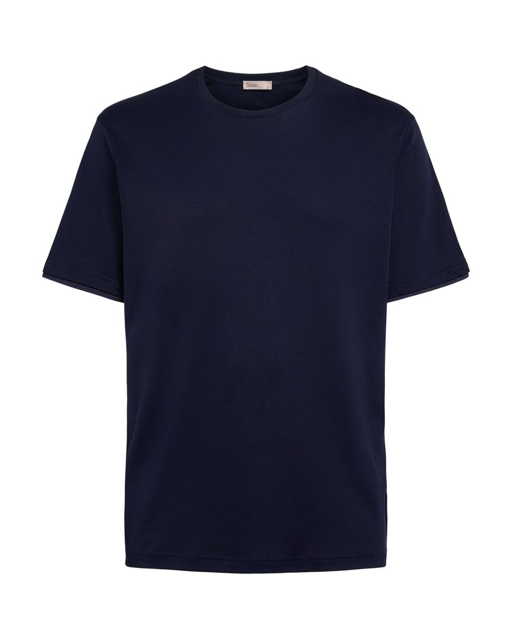 Herno Blue Cotton Layered T-Shirt for men