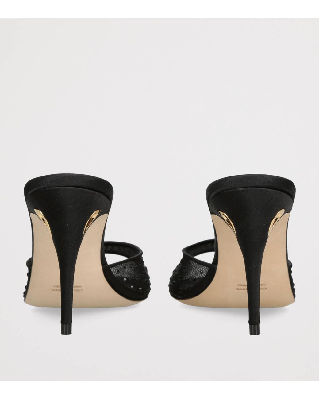 JENNIFER CHAMANDI Black Embellished Guido Mules 85
