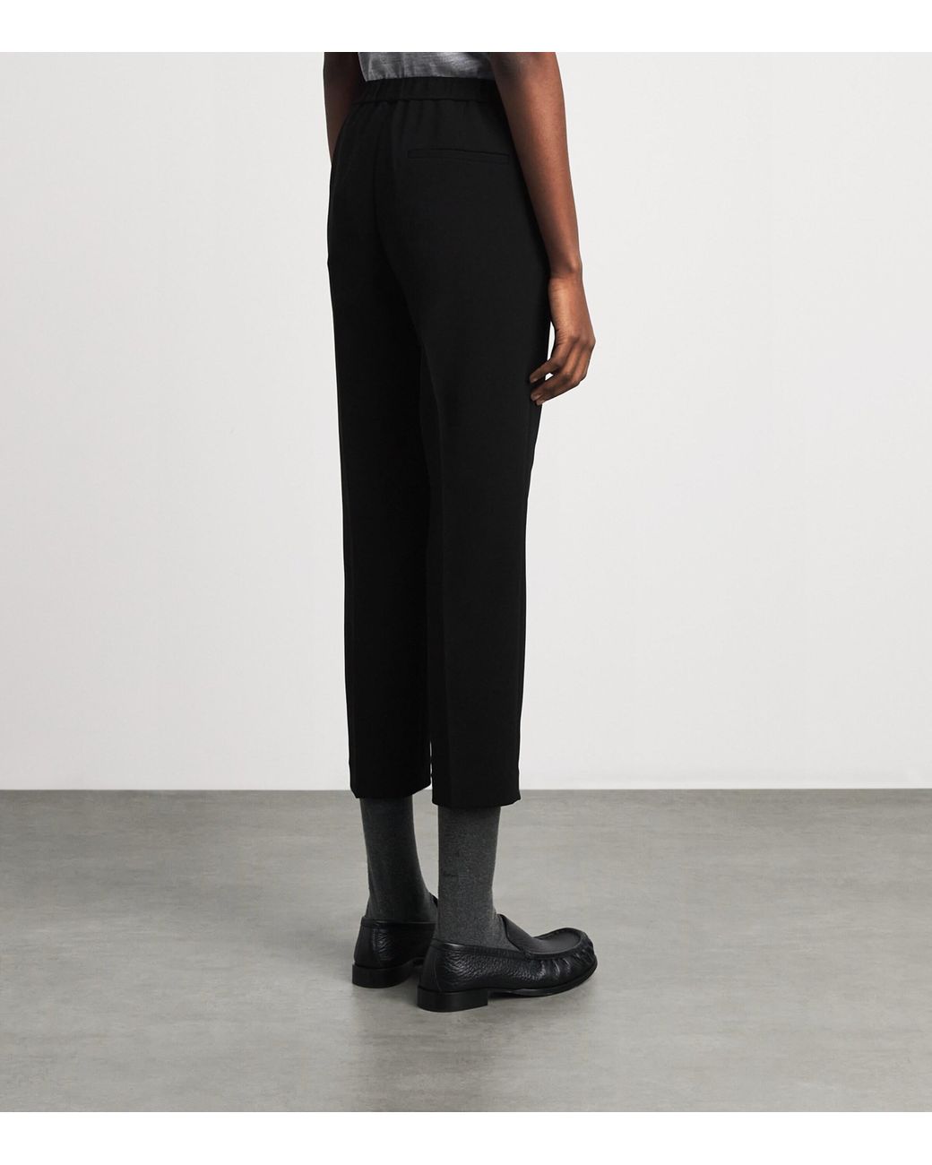 Theory Black Cropped Tailored Trousers
