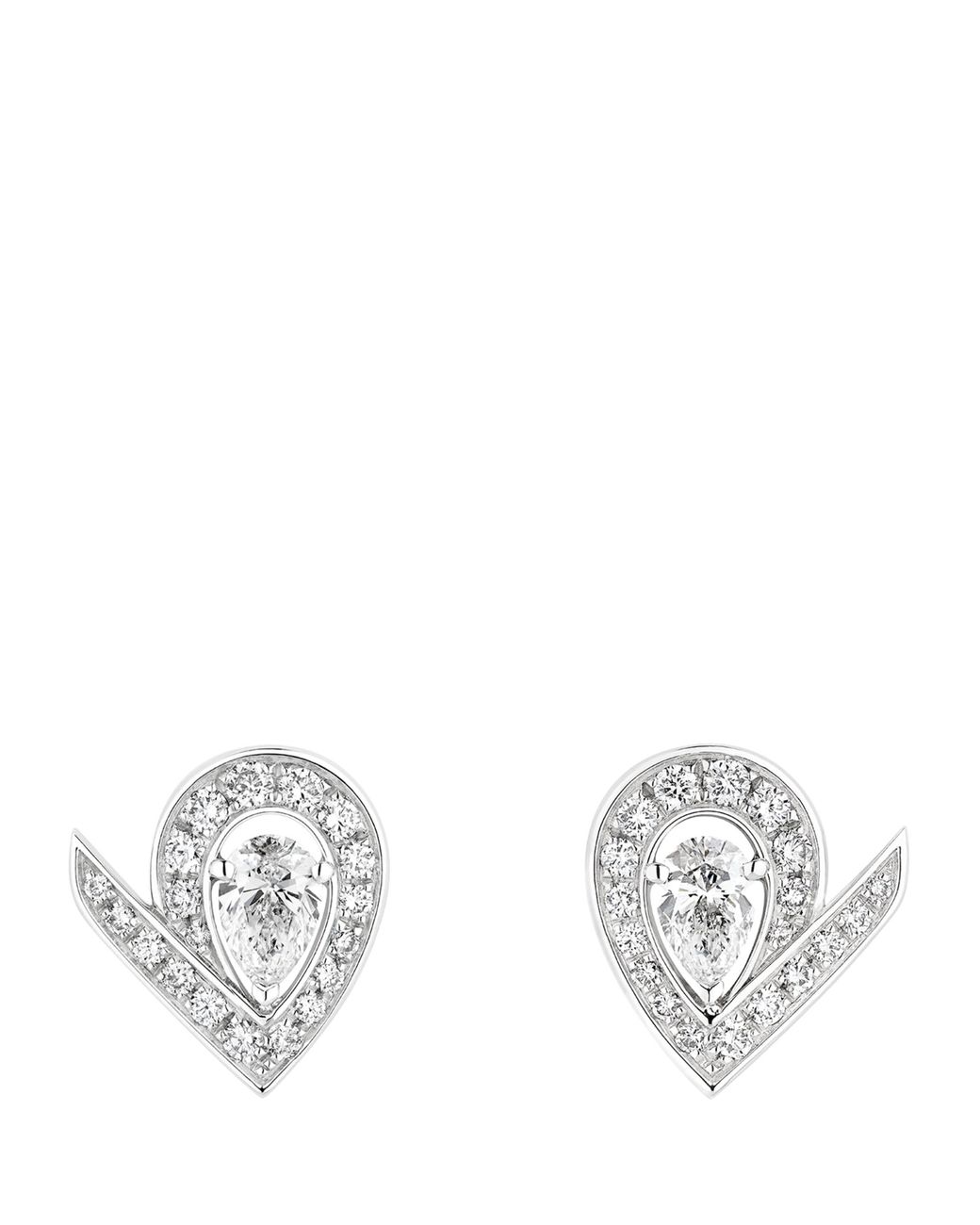Chaumet White And Diamond Joséphine Aigrette Stud Earrings