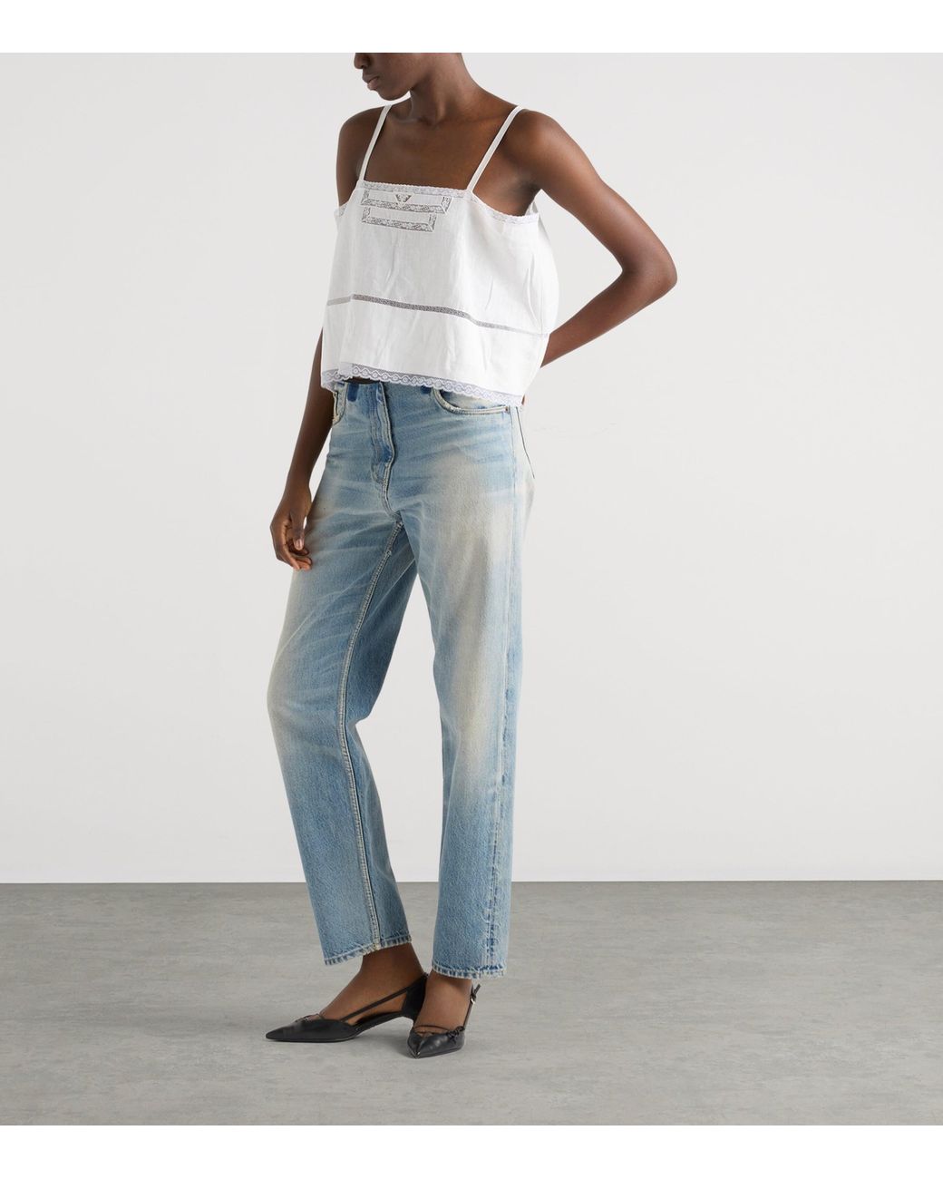 Prada Blue Washed Slim Jeans