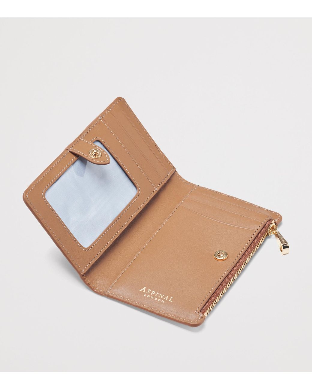Aspinal Brown Small Leather Mayfair Purse