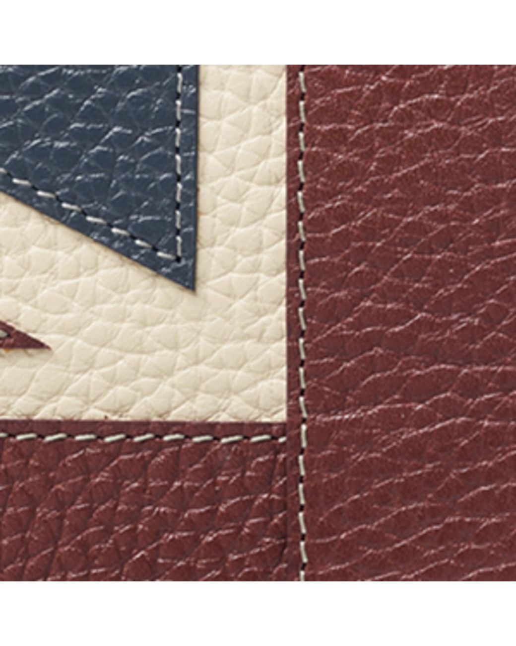 Aspinal Blue Leather Union Flag Camera Bag