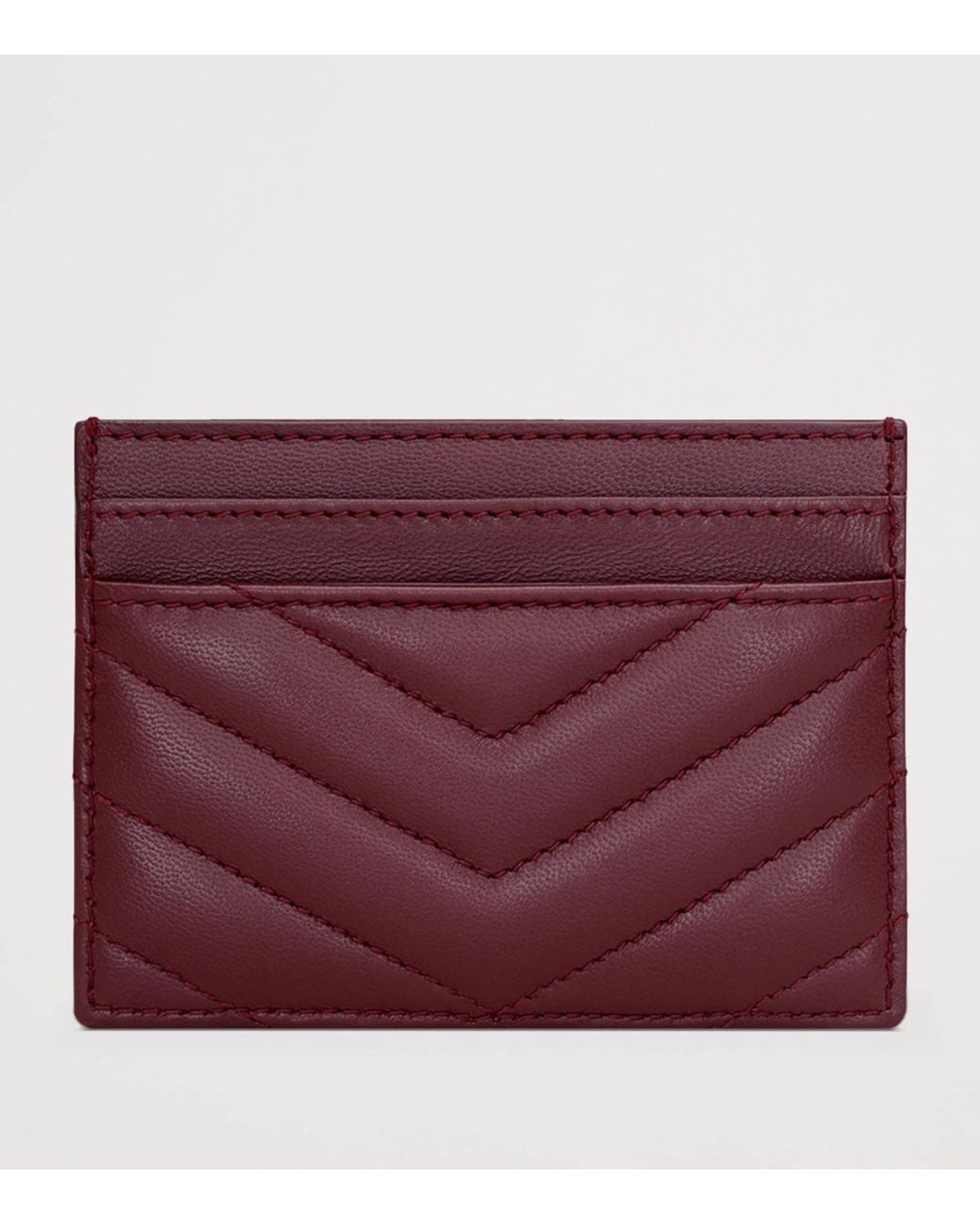Saint Laurent Purple Lambskin Cassandre Card Holder