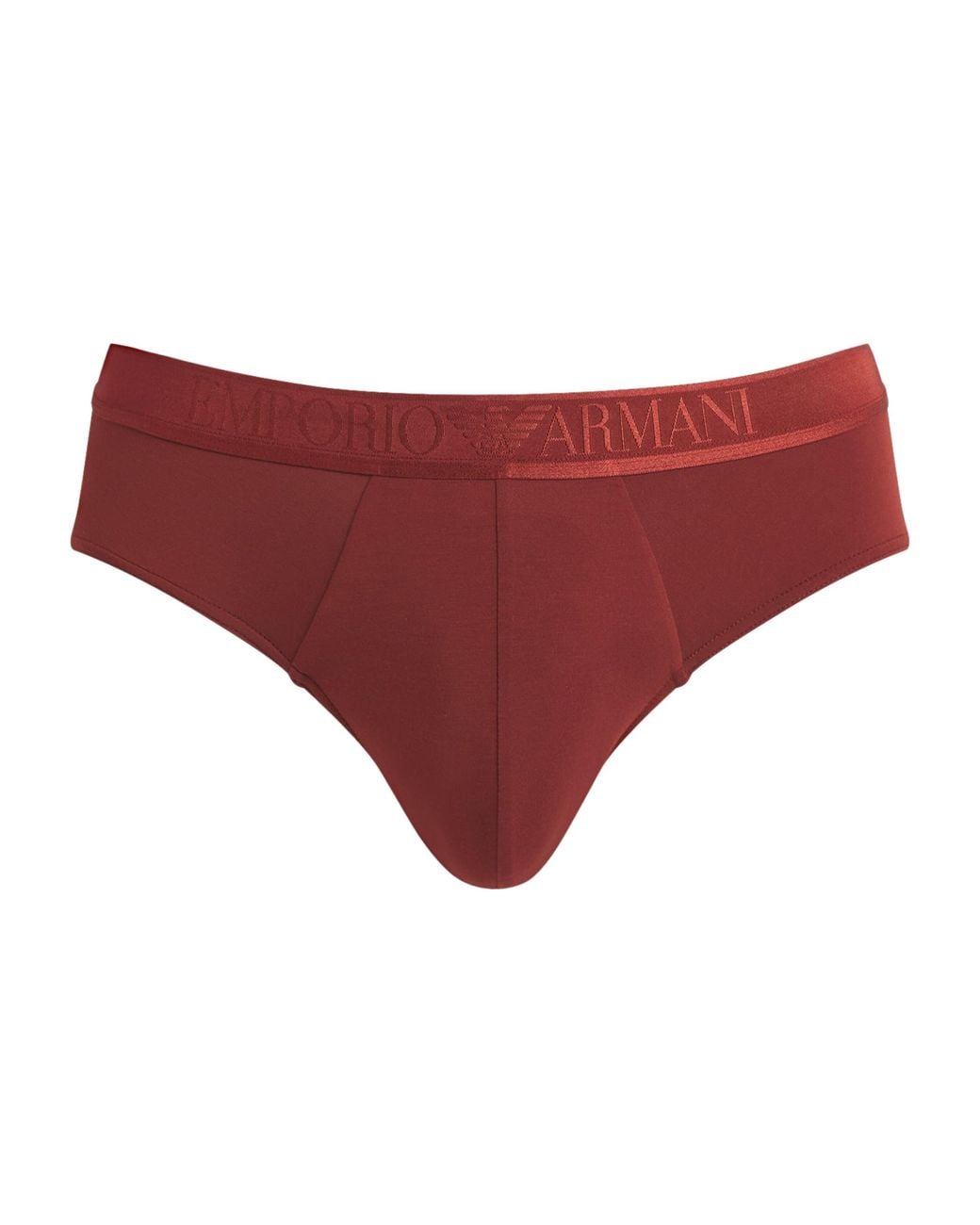 Emporio Armani Red Modal Logo Briefs for men