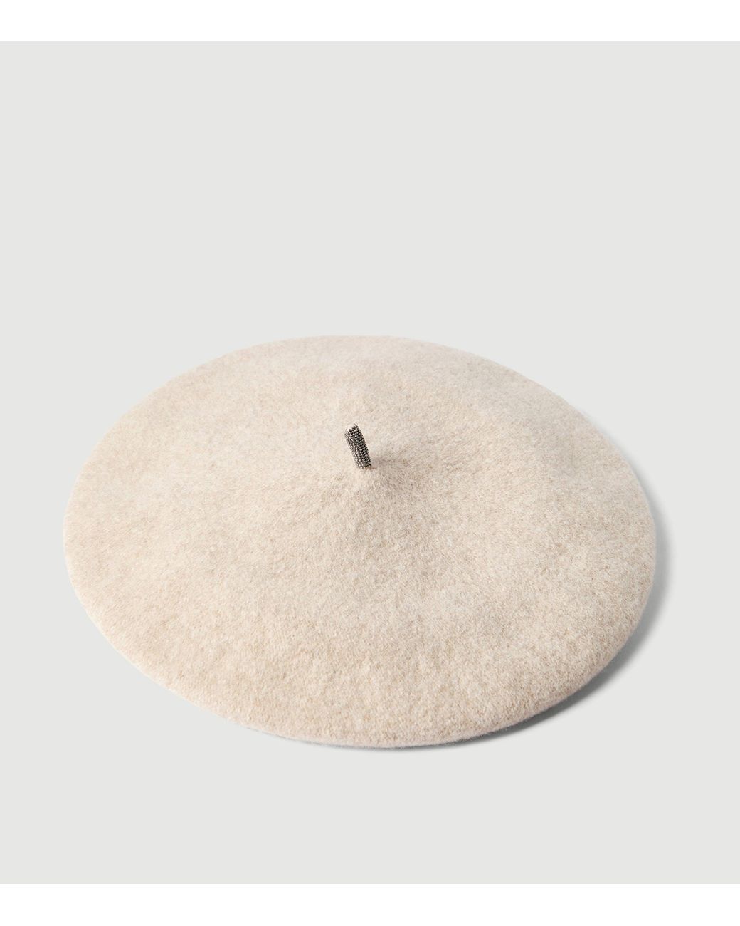 Brunello Cucinelli Natural Wool Beret