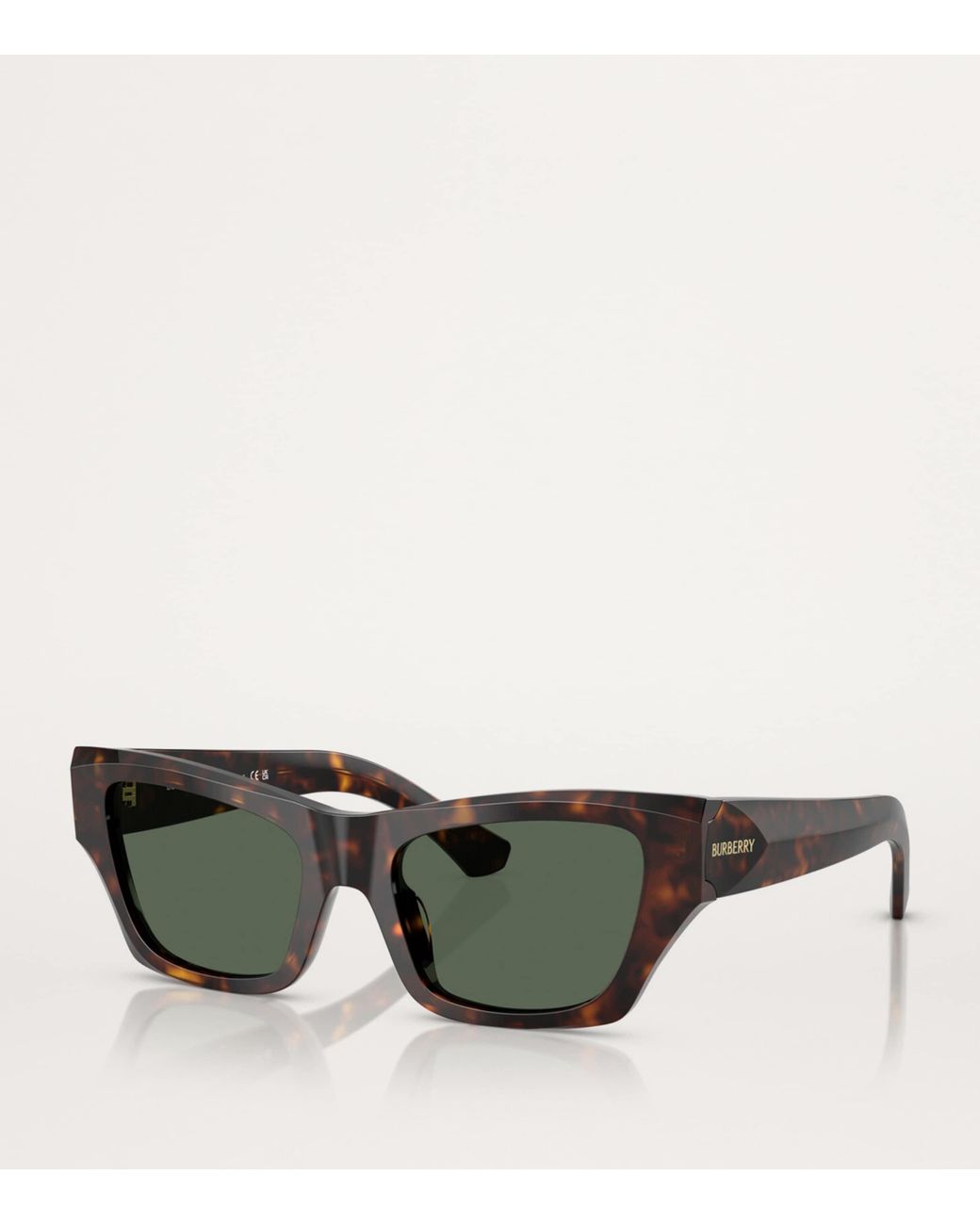 Burberry Green Acetate Square Sunglasses